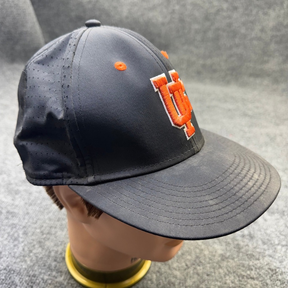 Vintage NCAA Findlay Oilers Baseball Cap Mens 7 1/4 Black Fitted Hat The Game